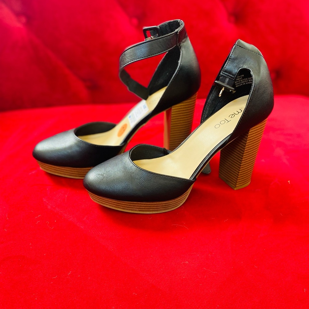 Me Too Black Platform Heels